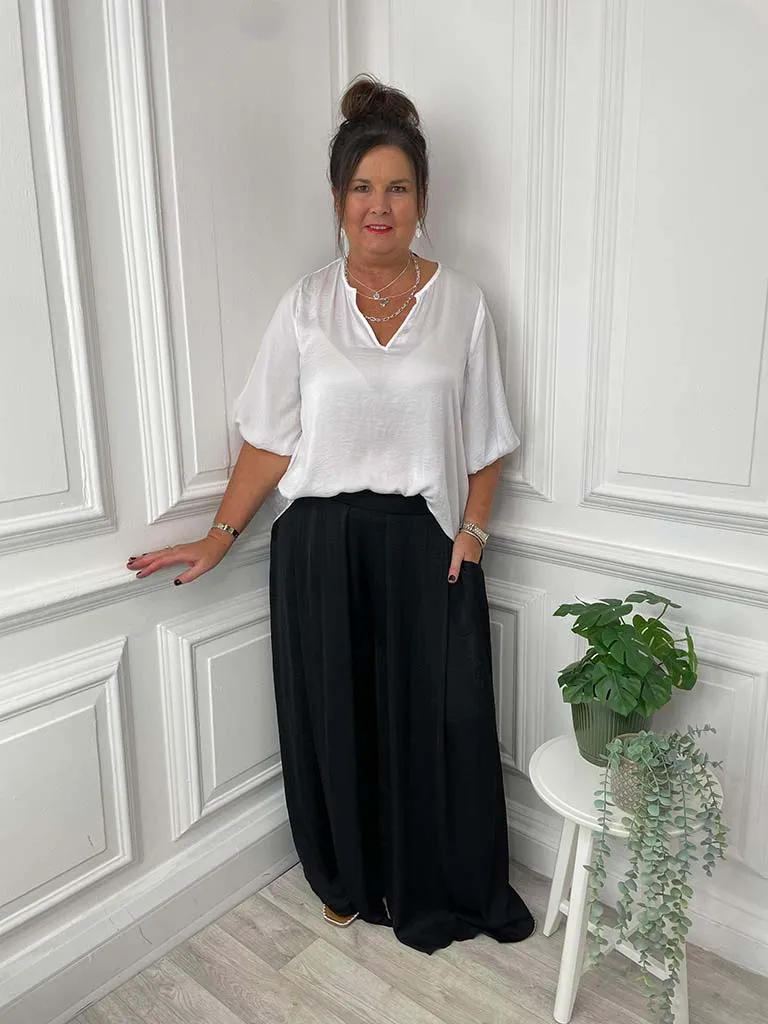 Haven Barbados Palazzo Trousers - Jet