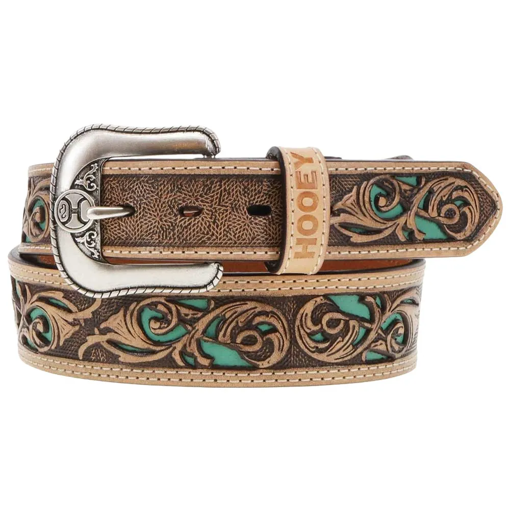 Hooey Men's Top Notch Hand Tooled Leather Belt