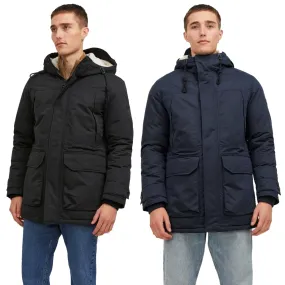 Jack & Jones Mens 'JJECLIP' Hooded Parka Jacket