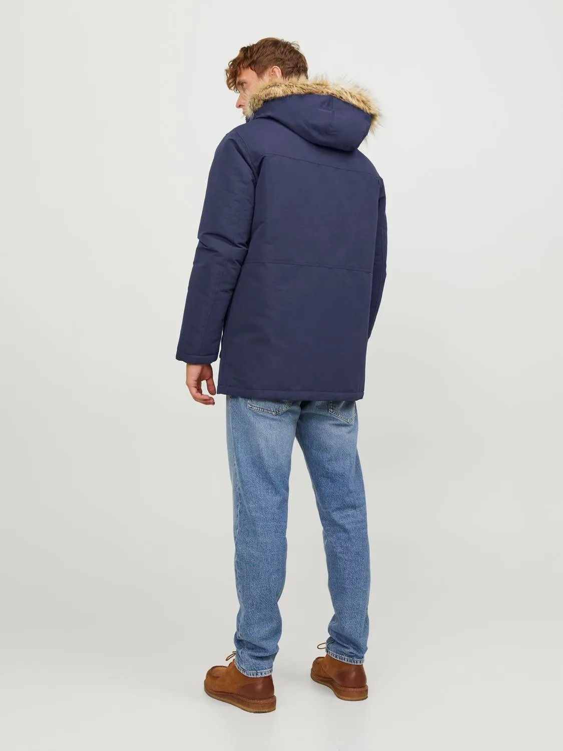 Jack & Jones Mens 'JJEWING' Hooded Parka Jacket