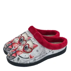 Ladies Cat detail Slipper Mule Plumaflex Memory Foam R12213