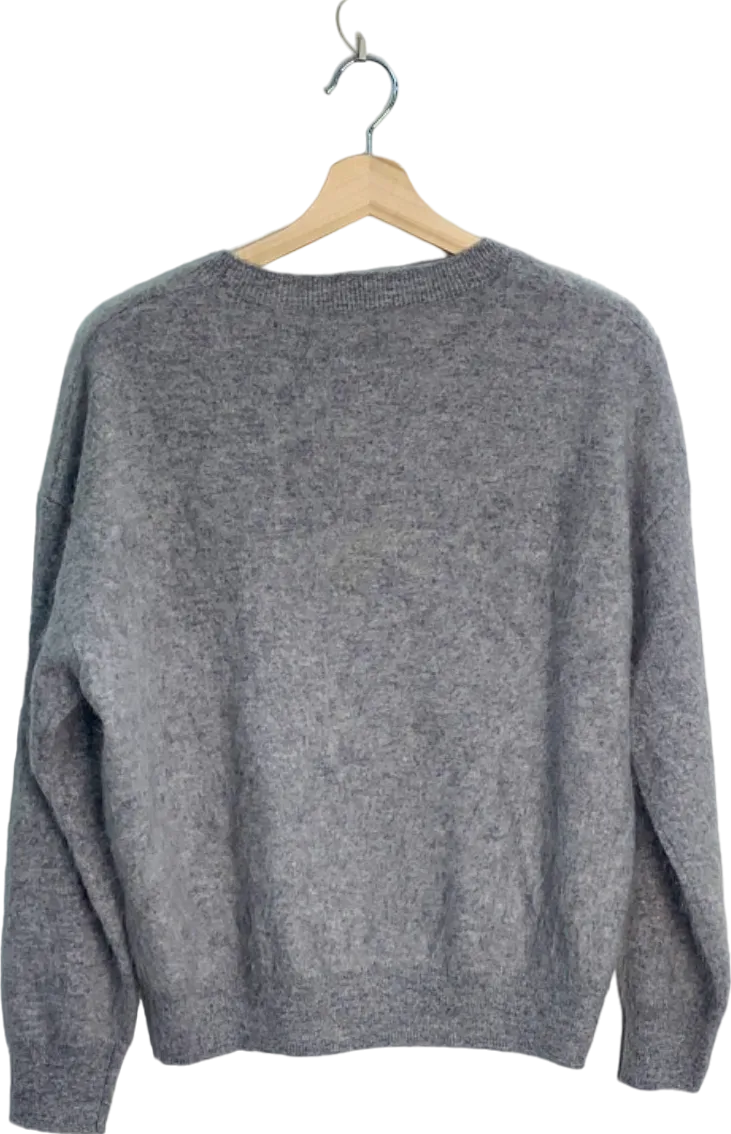 LilySilk Grey Cashmere Blend Sweater UK 10