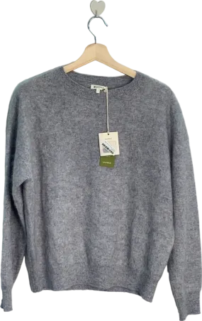 LilySilk Grey Cashmere Blend Sweater UK 10