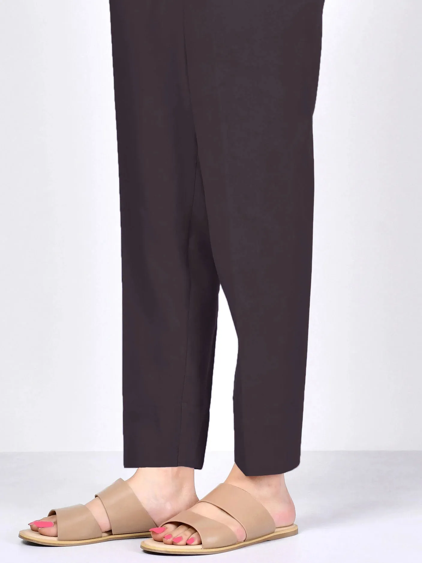 Limelight Chocolate Brown Cambric Trouser (P6099TR)