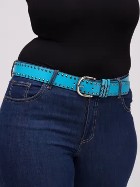 Lizola Ajabu Dotted Belt - Blue