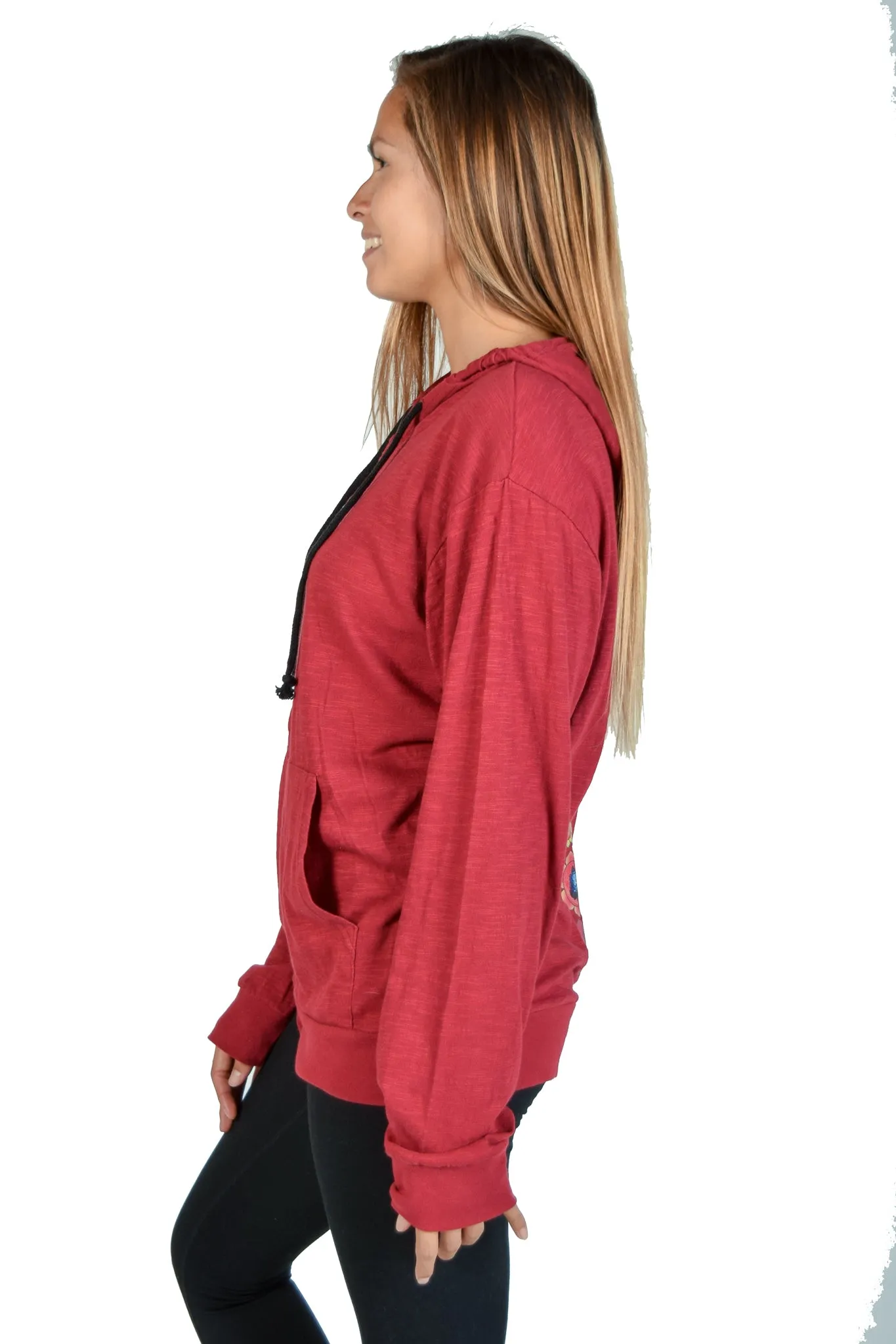 Long Sleeve Zip Up Chakra Hoodie