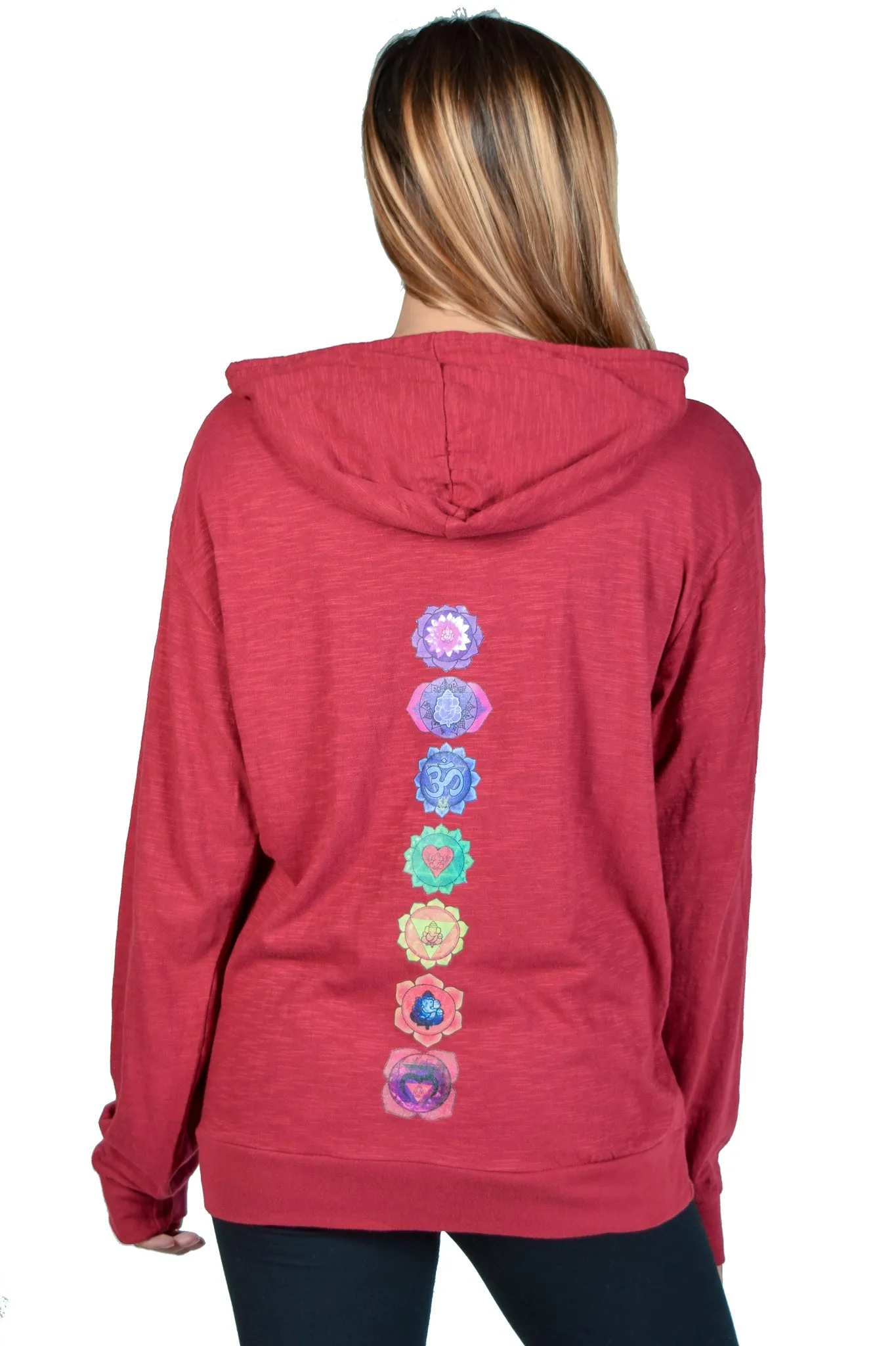 Long Sleeve Zip Up Chakra Hoodie