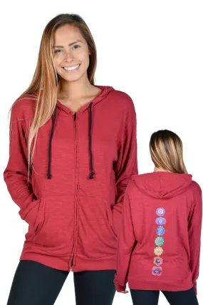 Long Sleeve Zip Up Chakra Hoodie