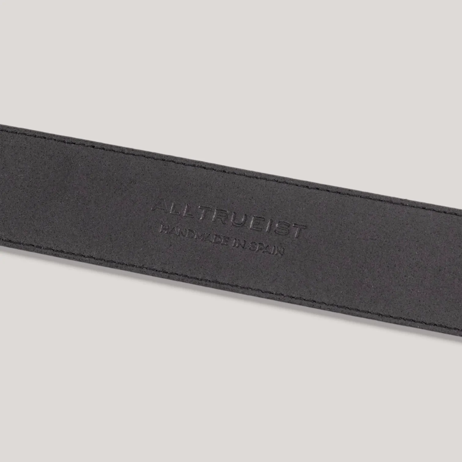 LUMEN - Black Vegan Belt - Silver