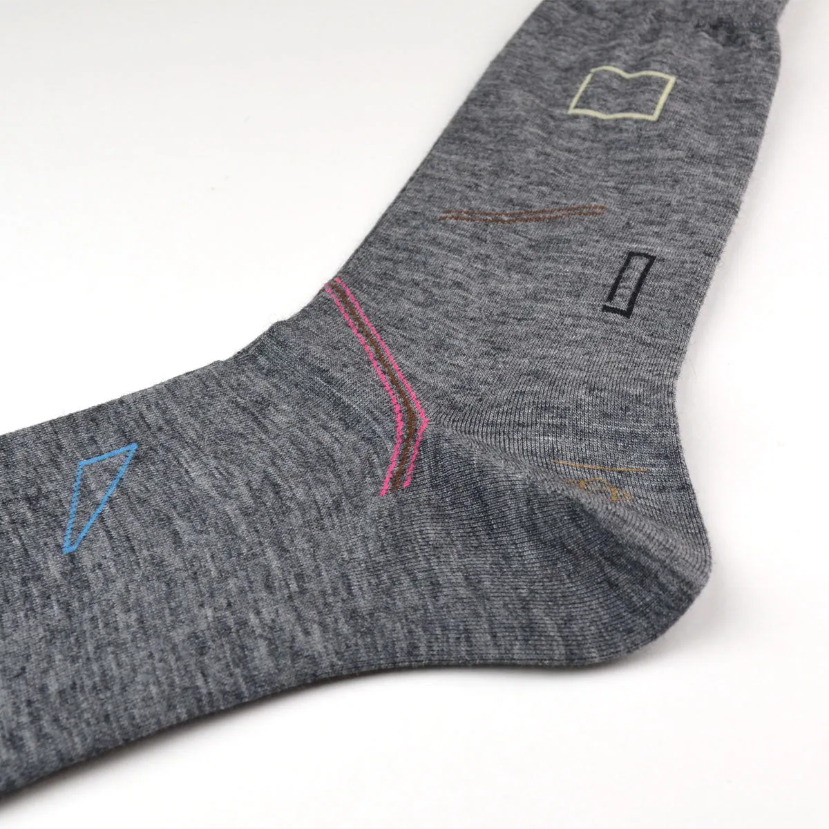 Marcomonde - Geometric Shapes Socks - Grey