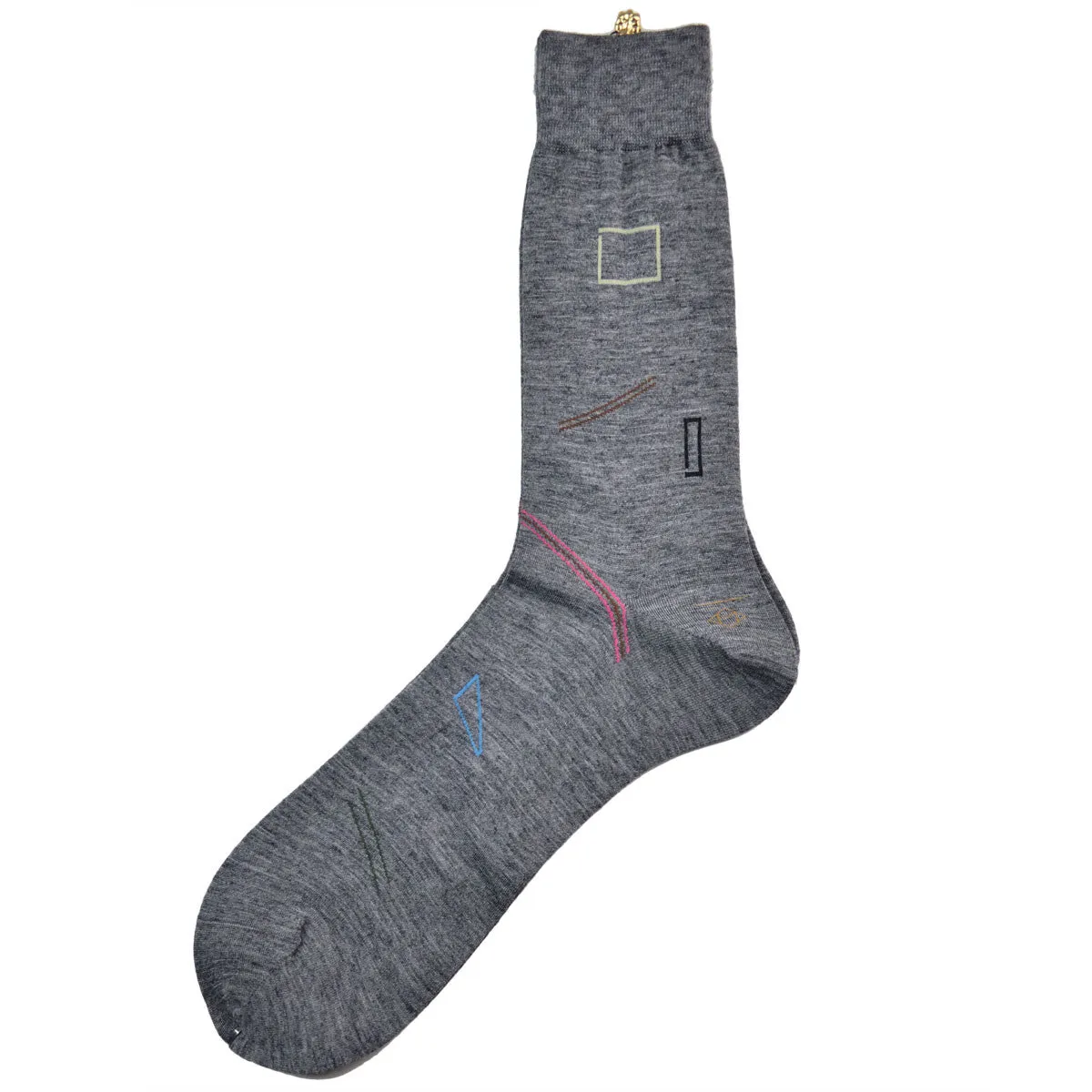 Marcomonde - Geometric Shapes Socks - Grey