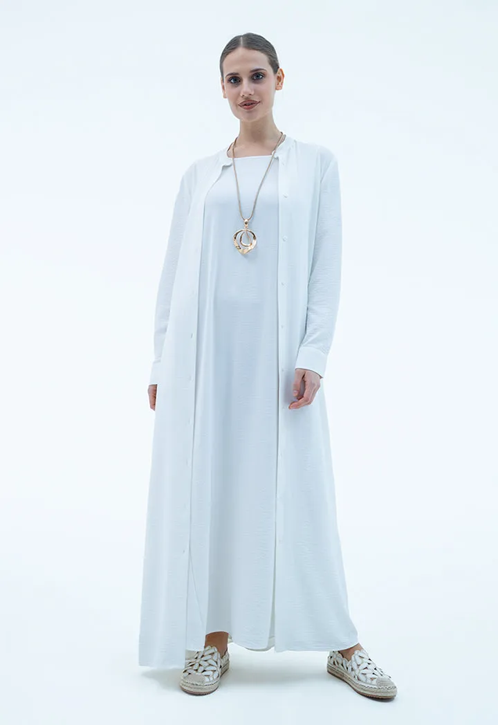 Maxi Shirt Dress With Self-Fabric Belt