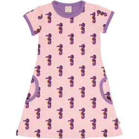 Maxomorra Seahorse Organic Cotton Short Sleeved Dress