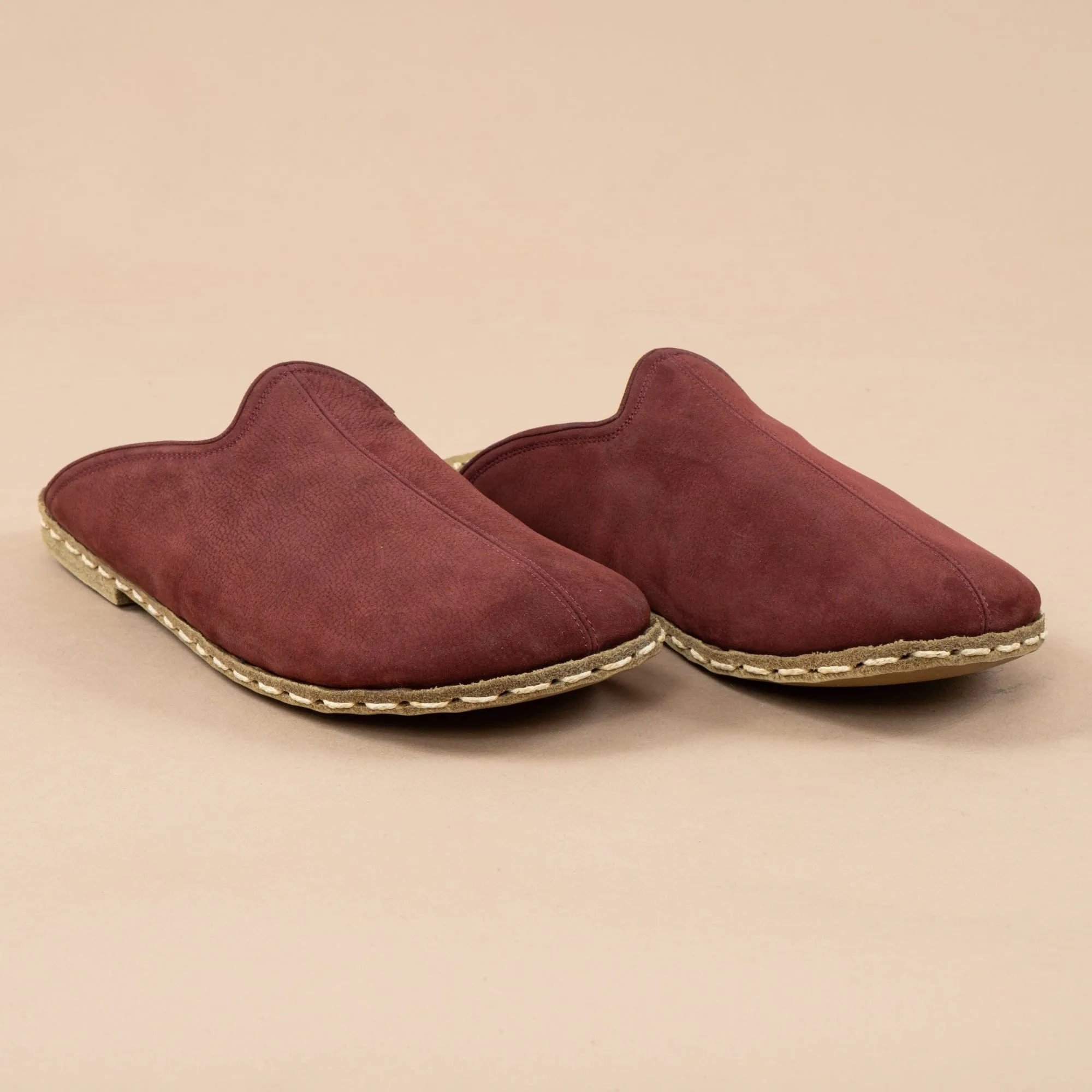 Men's Burgundy Barefoot Slippers