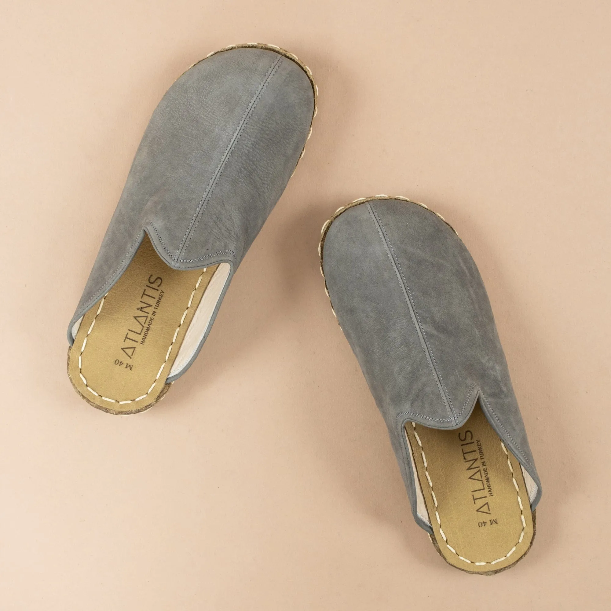 Men's Gray Barefoot Slippers