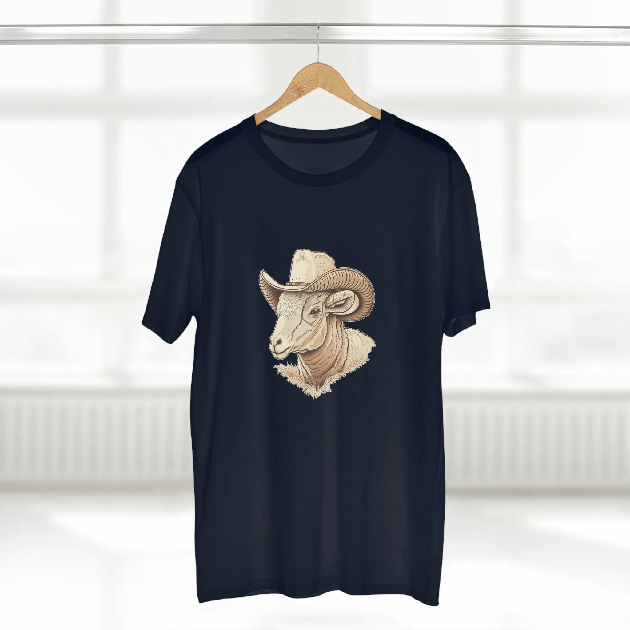 Men's ram cowboy crew neck t-shirt