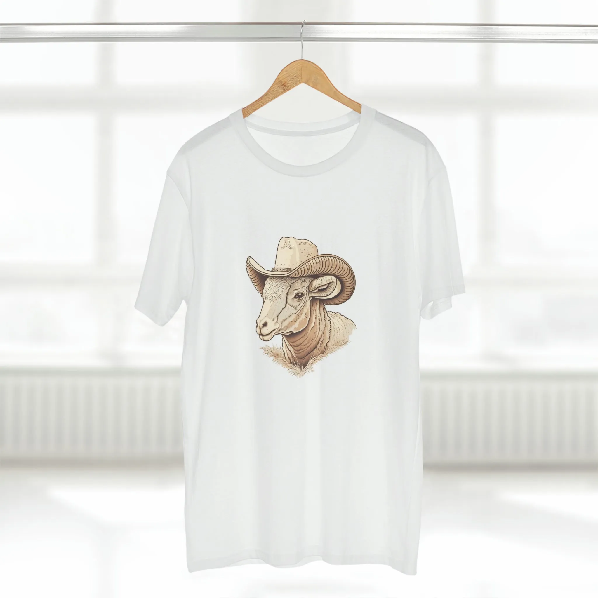 Men's ram cowboy crew neck t-shirt