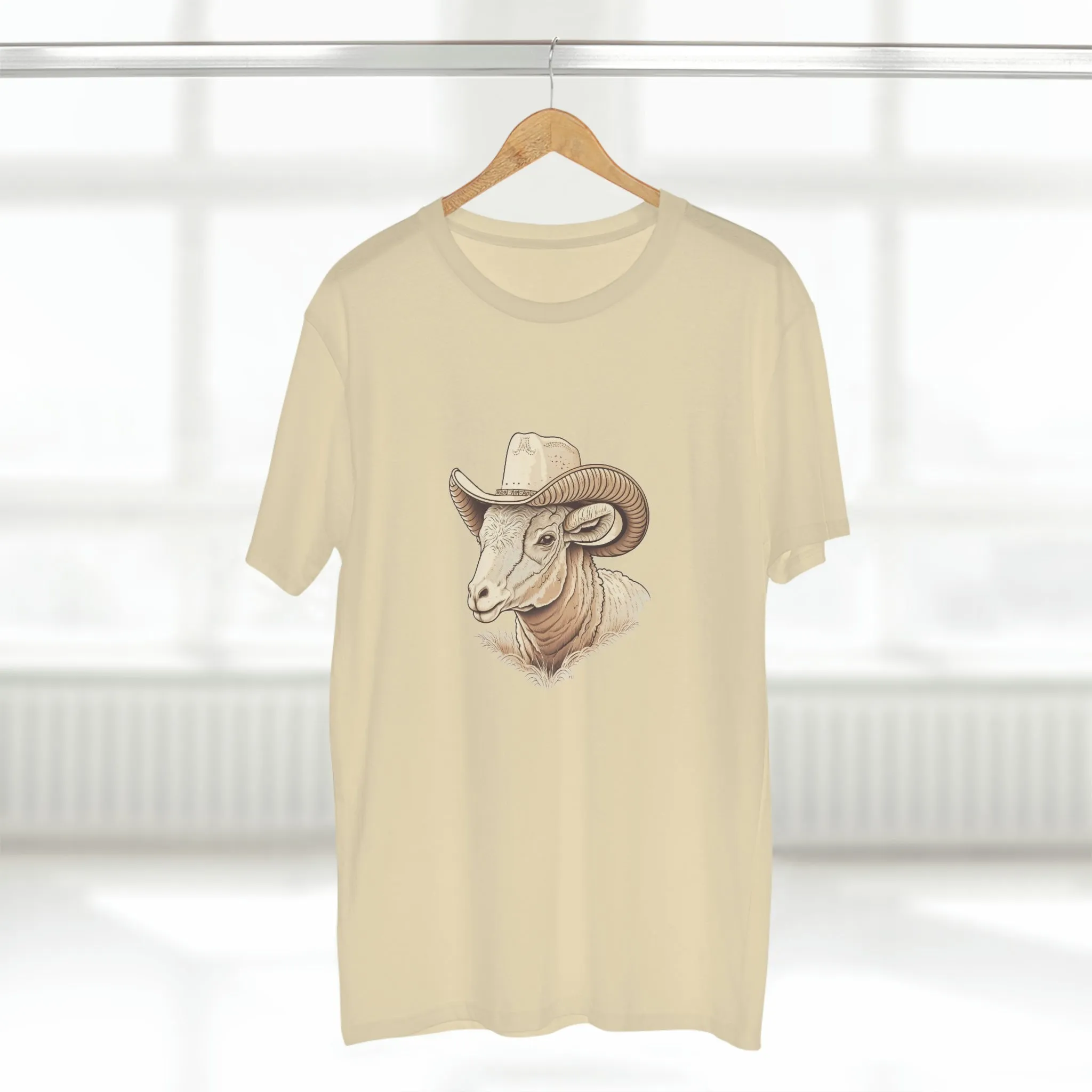 Men's ram cowboy crew neck t-shirt