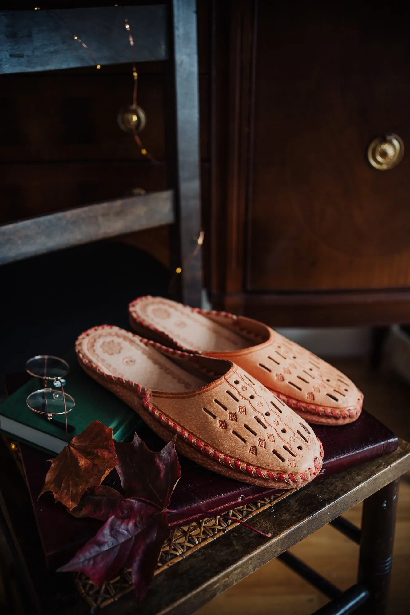 Men's Slip-On Leather Slippers