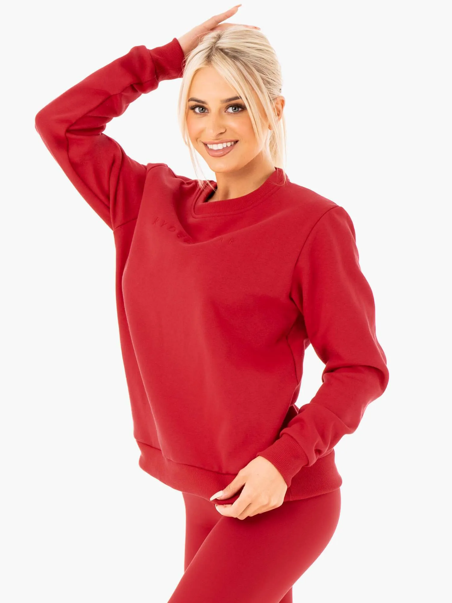 Motion Oversized Sweater - Red