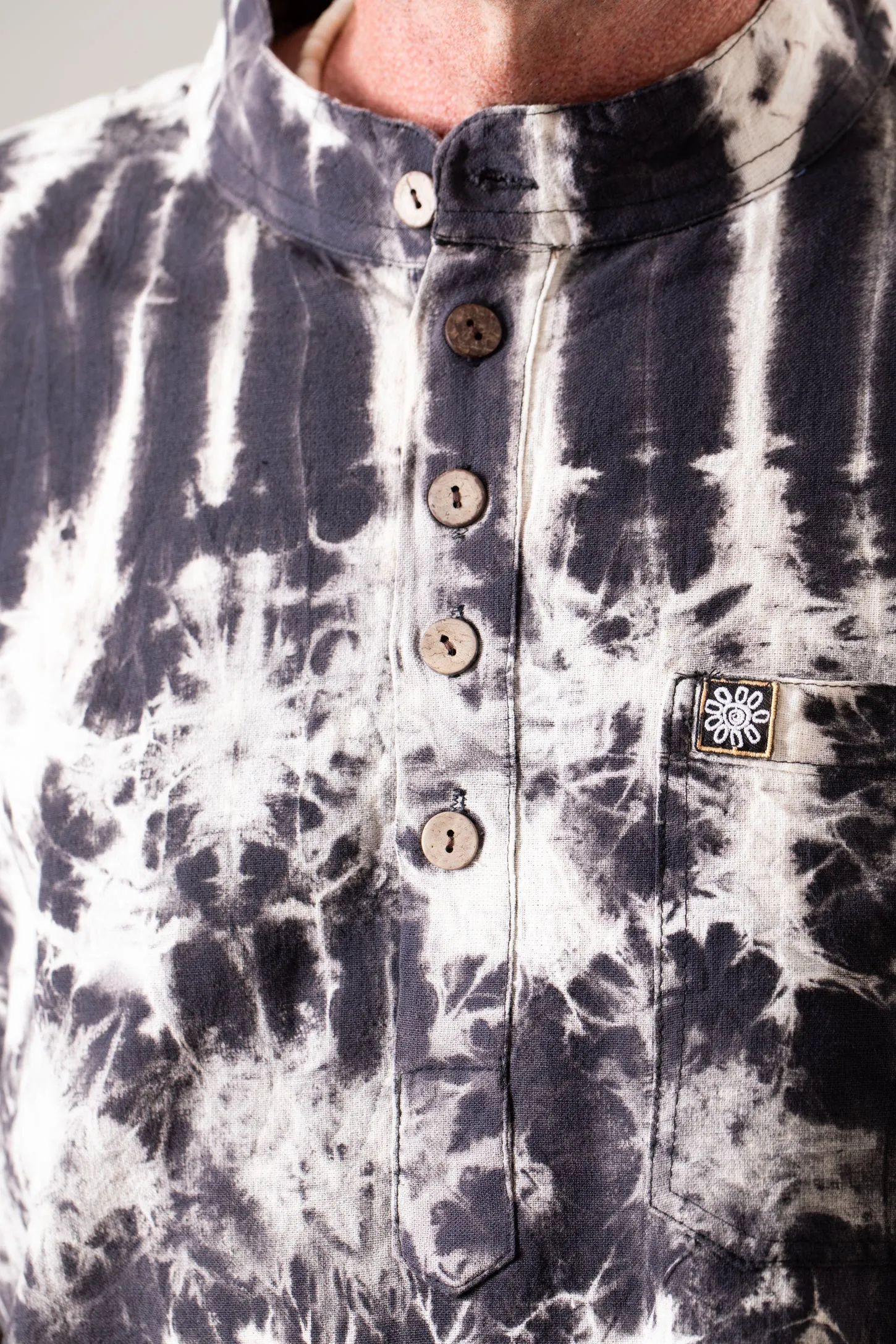 Nalu Tie Dye Nehru Collar Shirt