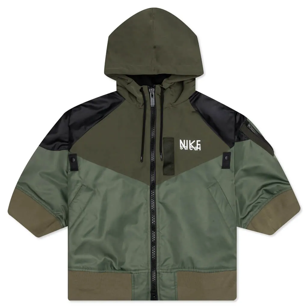 Nike x Sacai Women's NRG Full Zip Hooded Jacket - Cargo Khaki