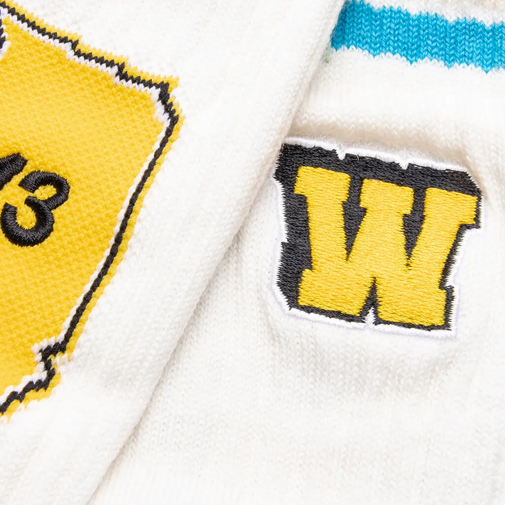 Off White c/o Virgil Abloh World Medium Socks - White/Yellow