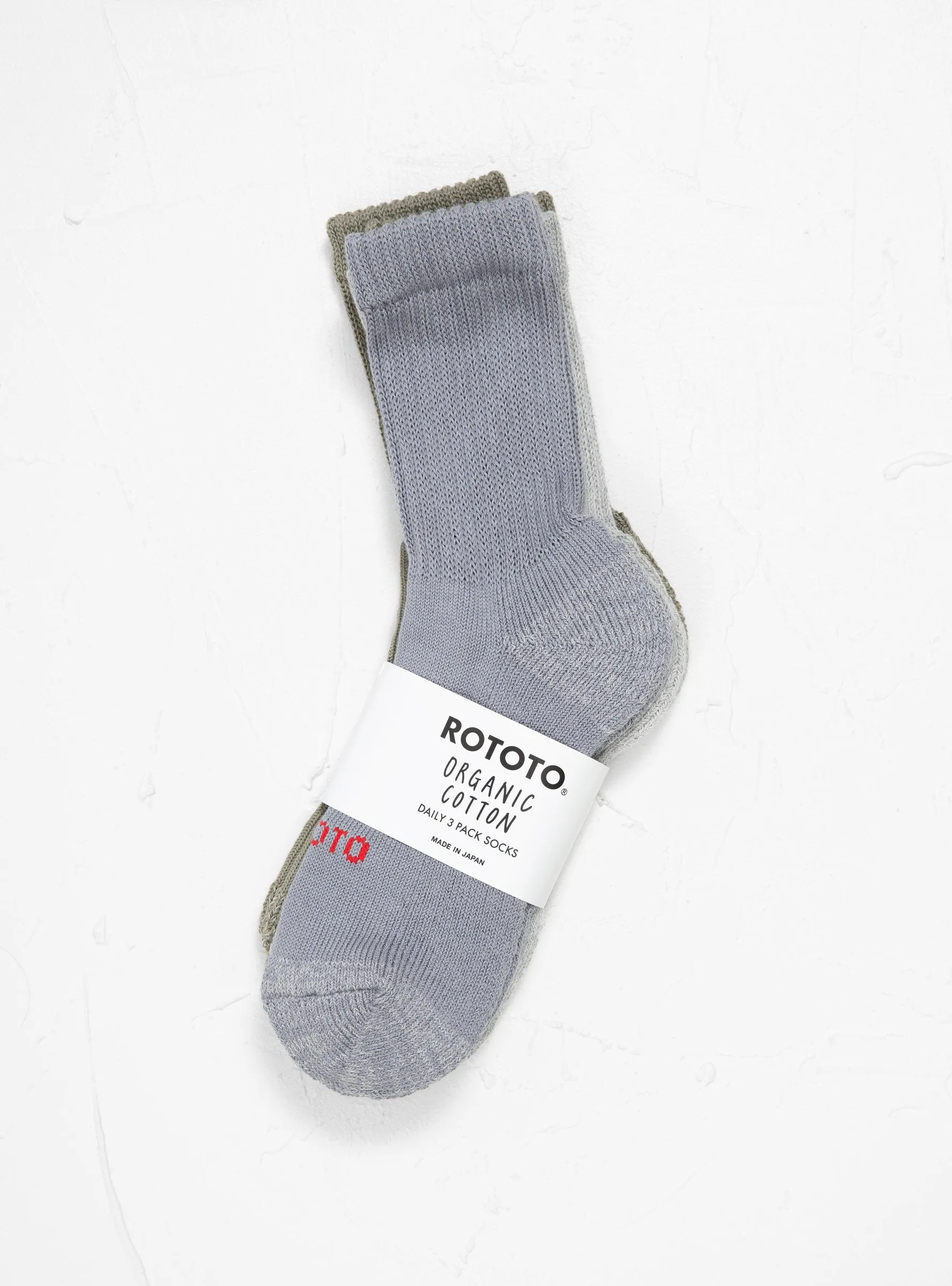 Organic Daily 3 Pack Crew Socks Multi