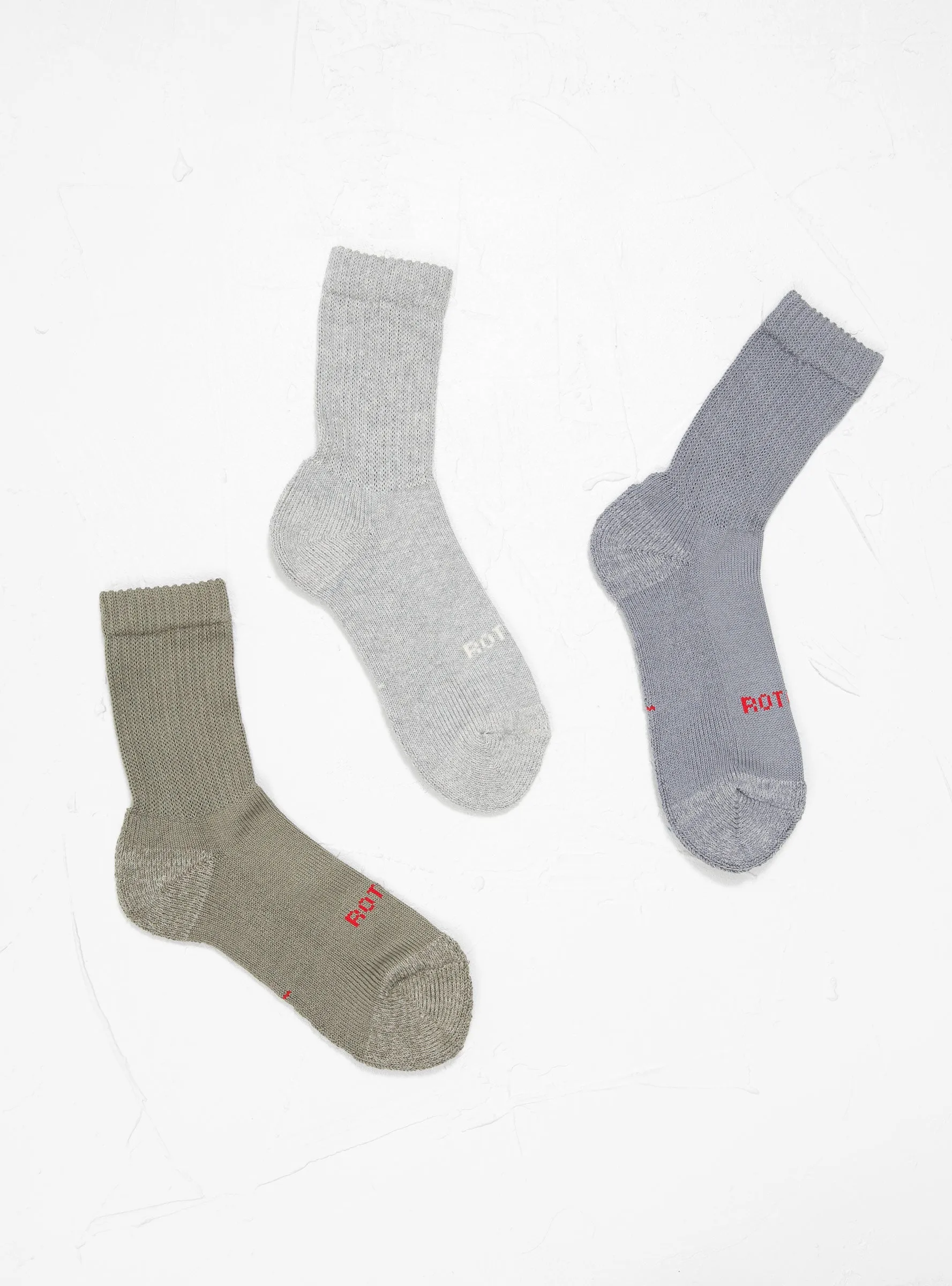 Organic Daily 3 Pack Crew Socks Multi