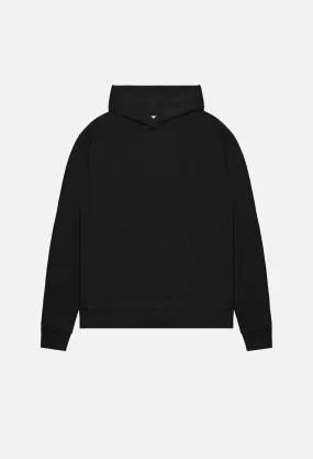 Oversized Cropped Hoodie / Black