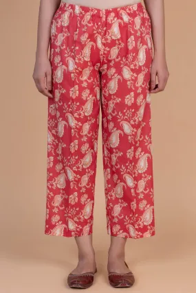 Printed Paisley Trousers