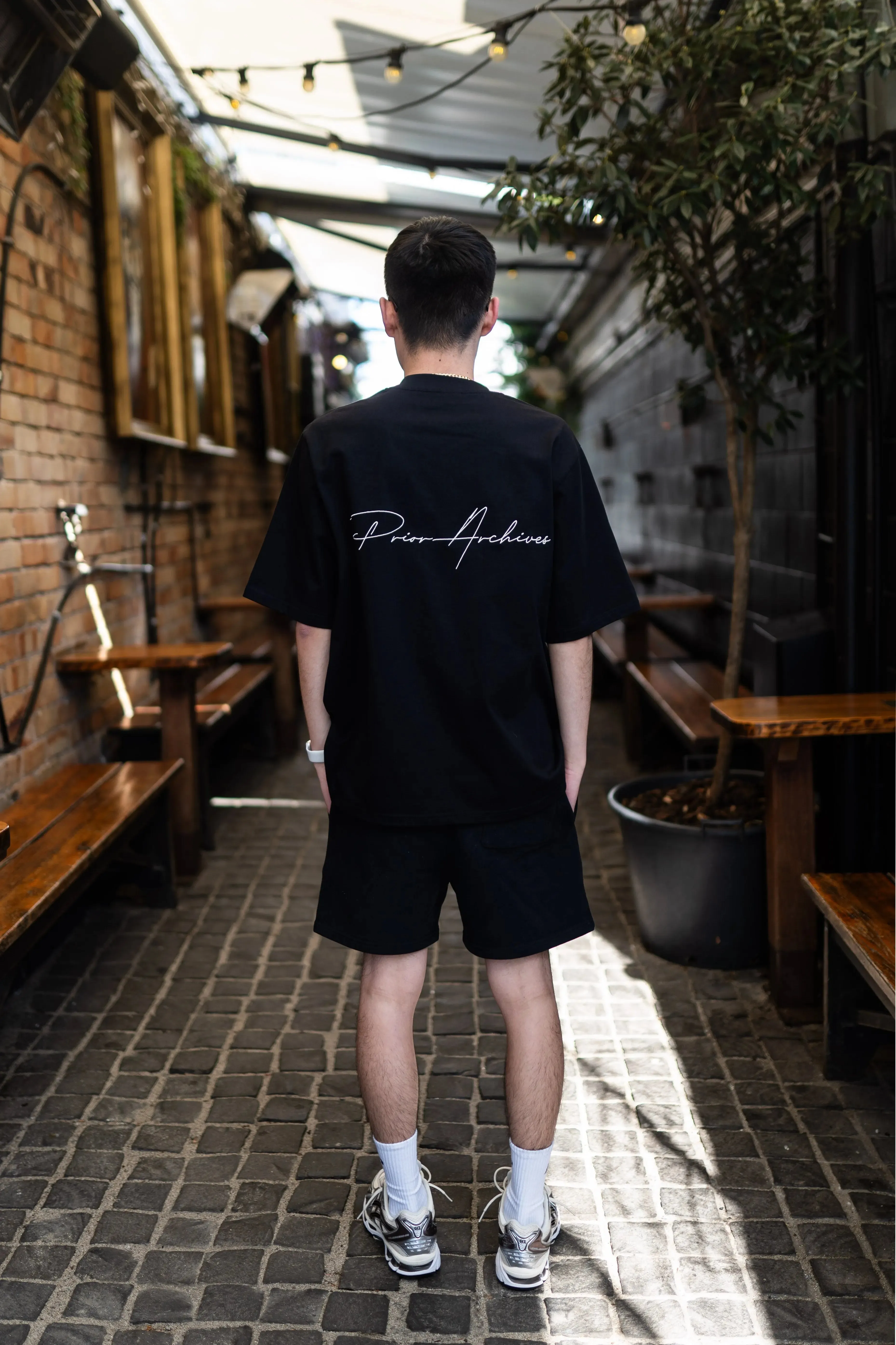 Prior Embroidery Logo Oversized T-shirt Onyx