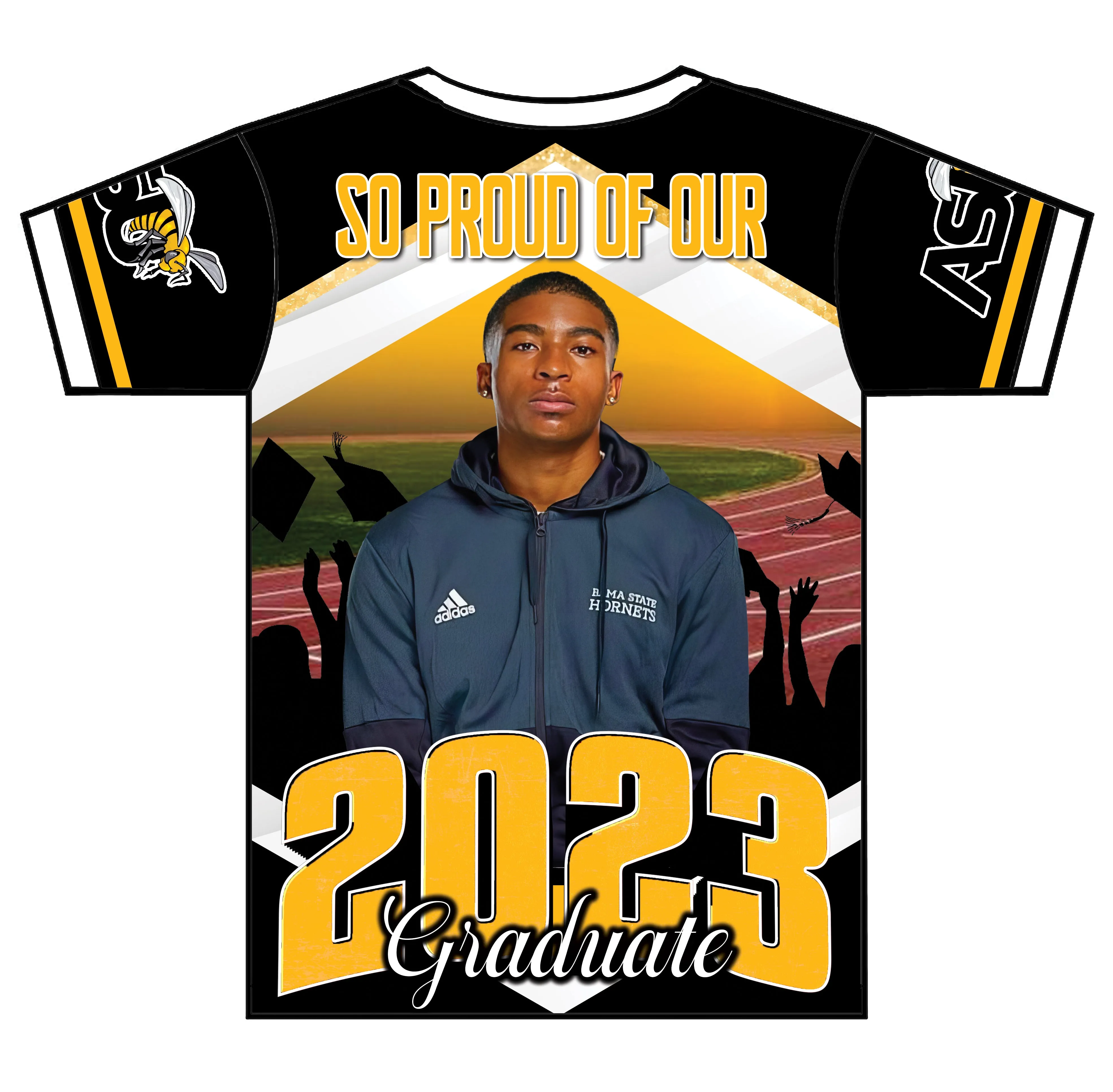 "Doster Jr" Custom Designed Graduation 3D shirt