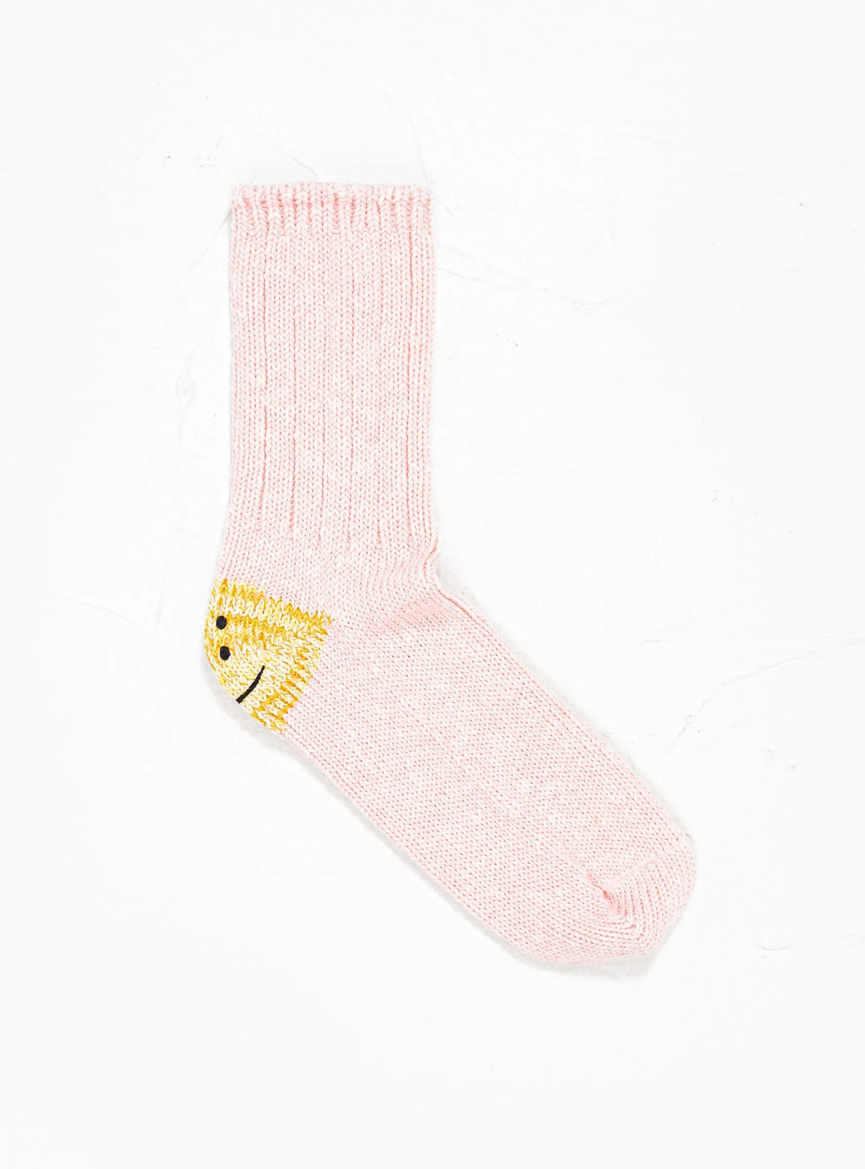 Rainbowy Happy Heel Socks Pink