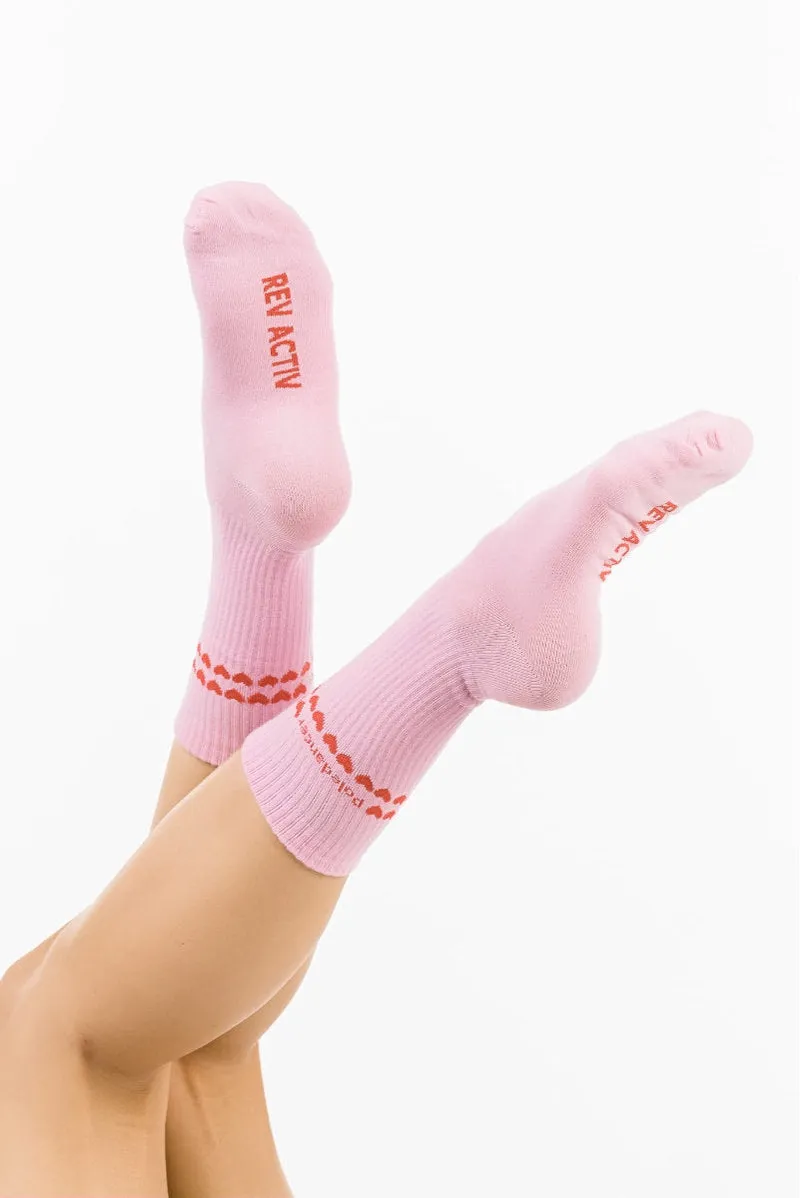 REV ACTIV Mini Heart Socks - Pink