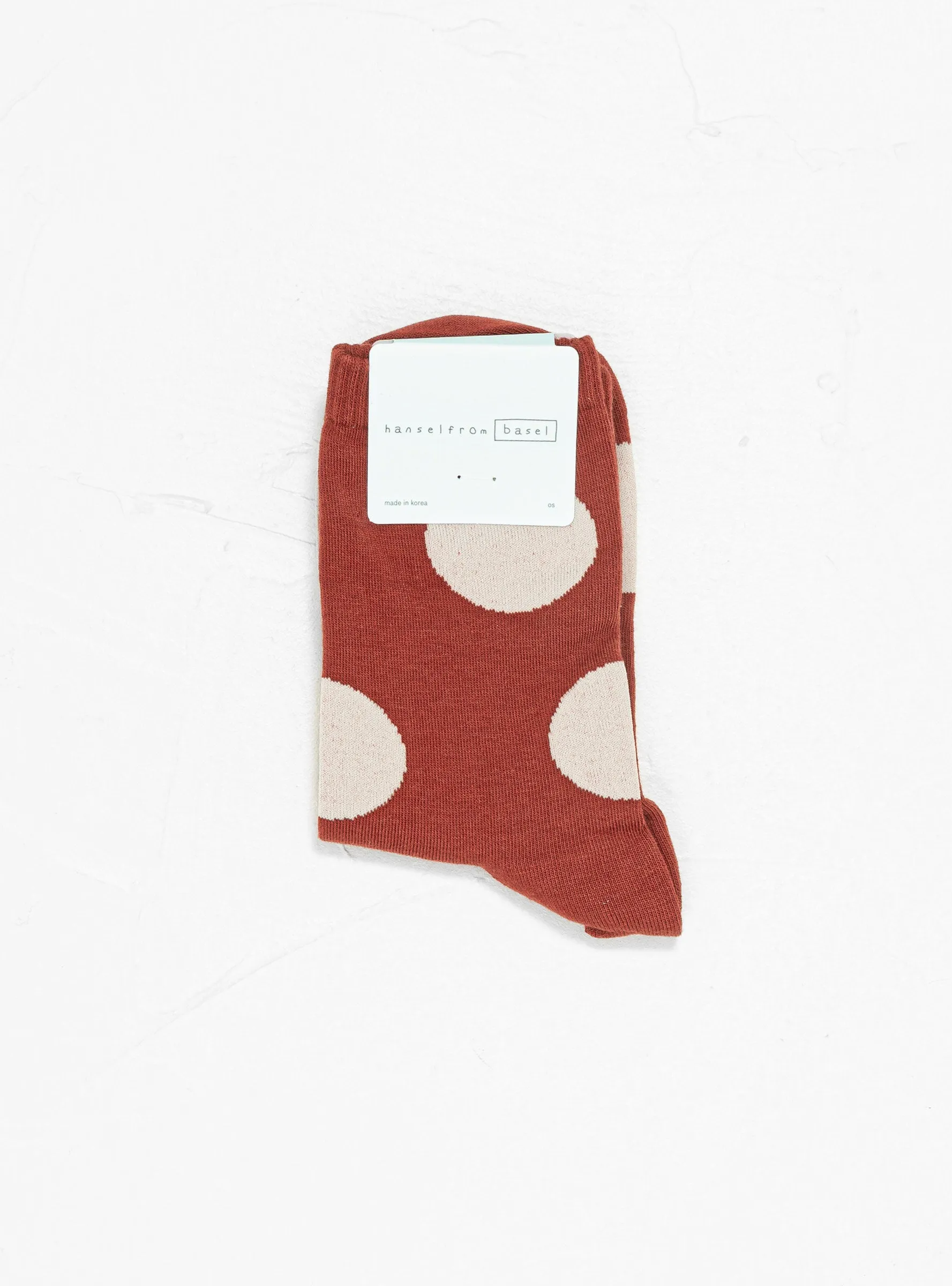 Rie Crew Sock Rust Red