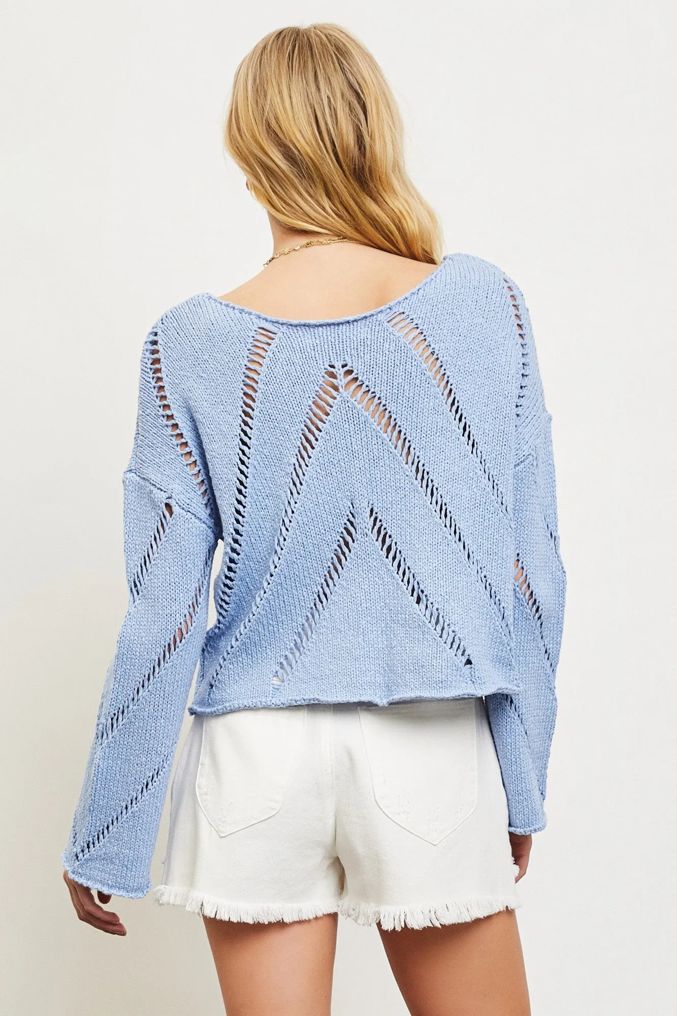 Set The Trend Sweater Periwinkle