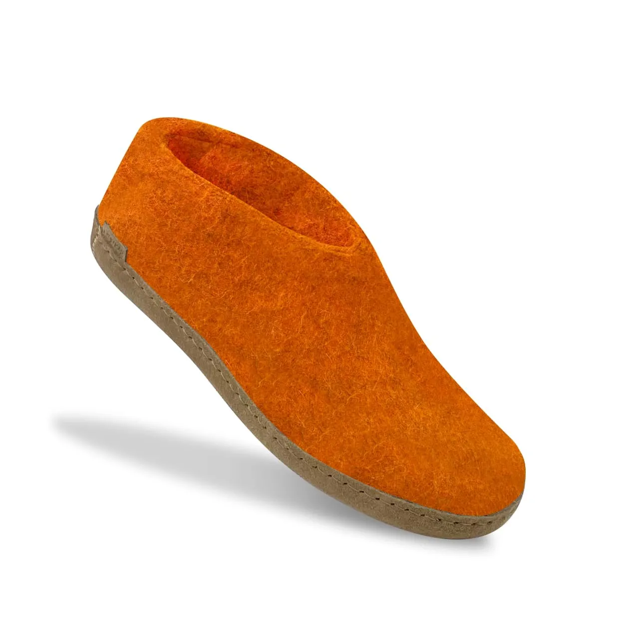 Shoe with leather sole - Orange