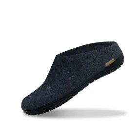 Slip-on with natural rubber sole - black - Denim