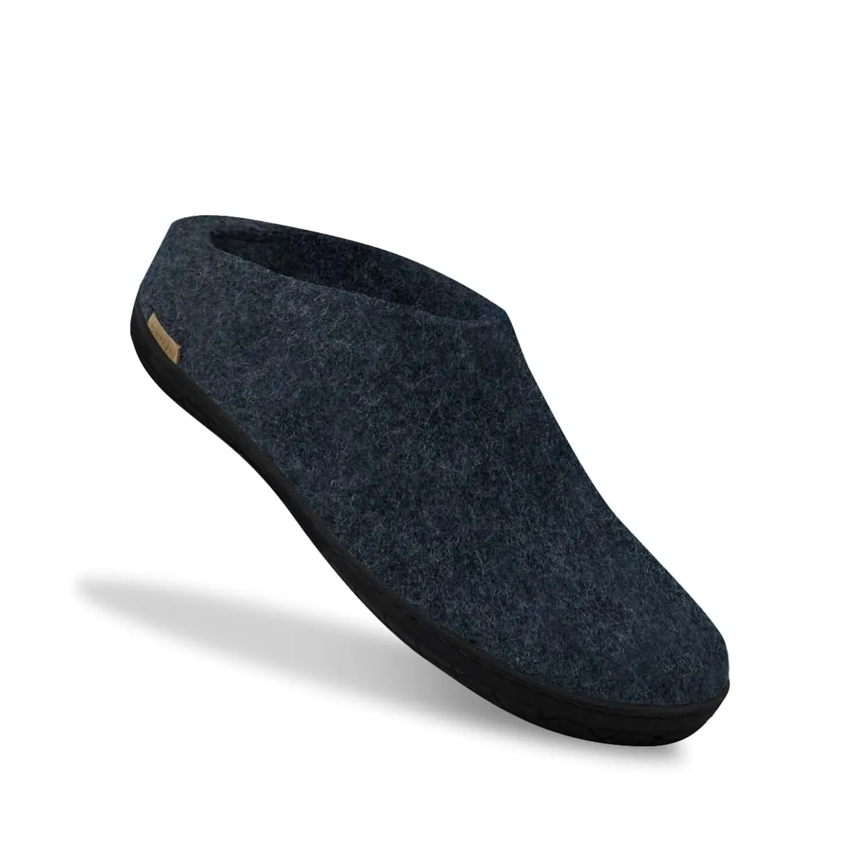 Slip-on with natural rubber sole - black - Denim