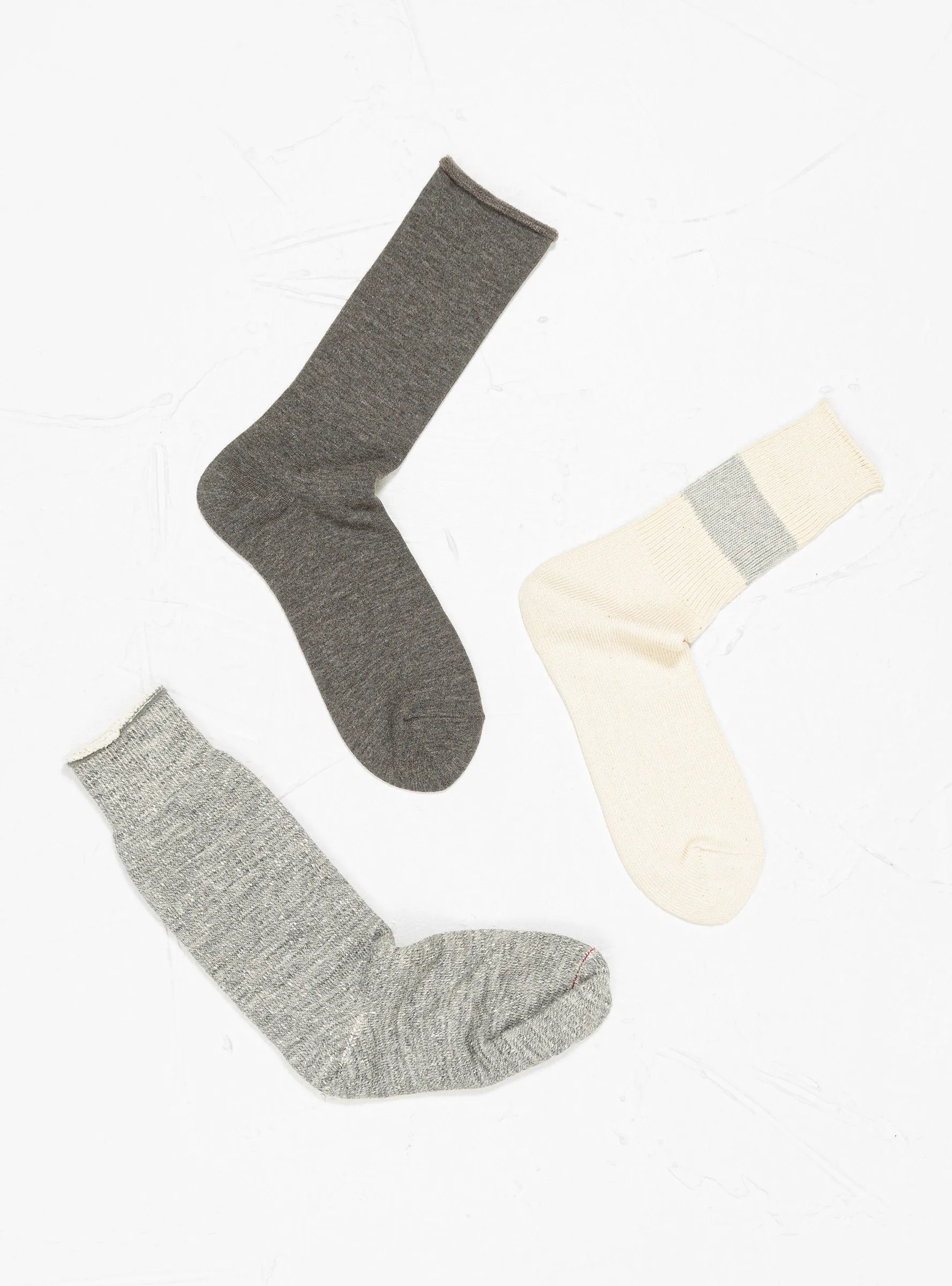 Special Trio Socks Grey & Off White