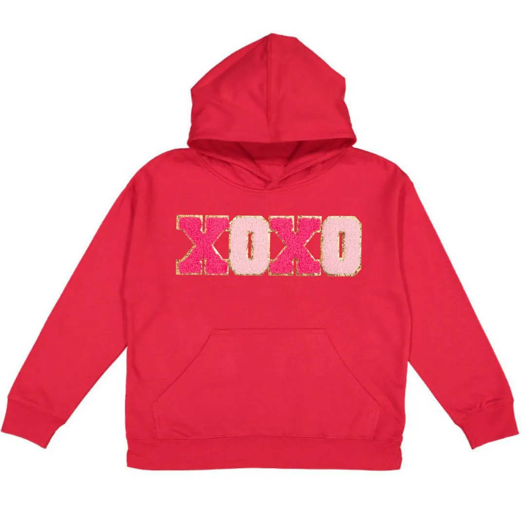 Sweet Wink XOXO Patch Valentine's Day Hoodie Sweatshirt