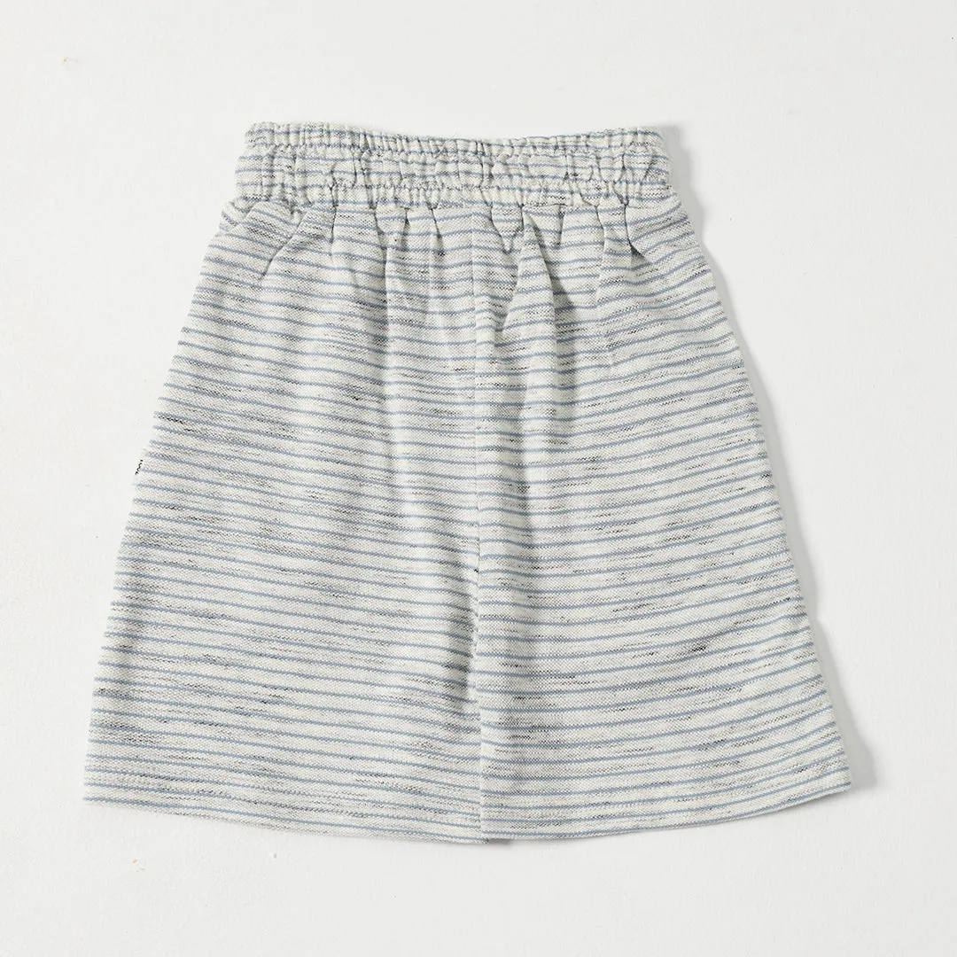 Textured Stripe  Pique Shorts