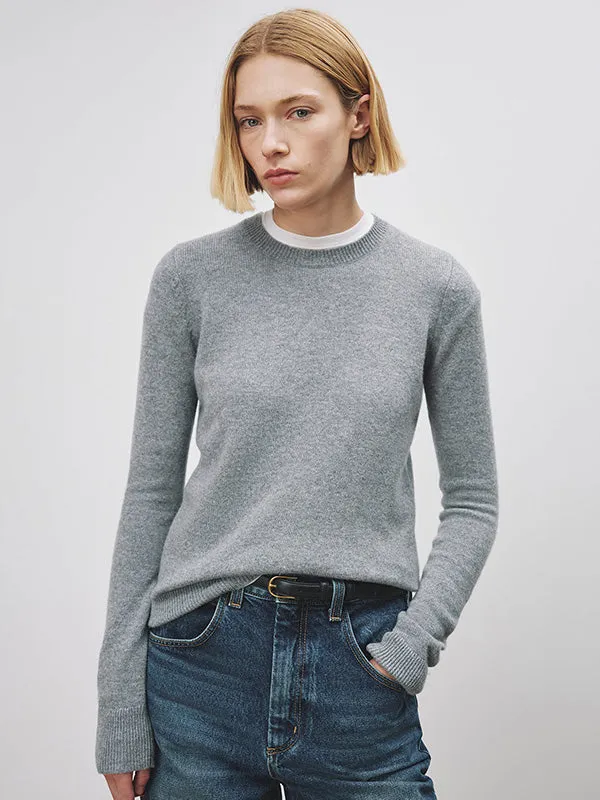 Waldorf Sweater in Light Grey Melange