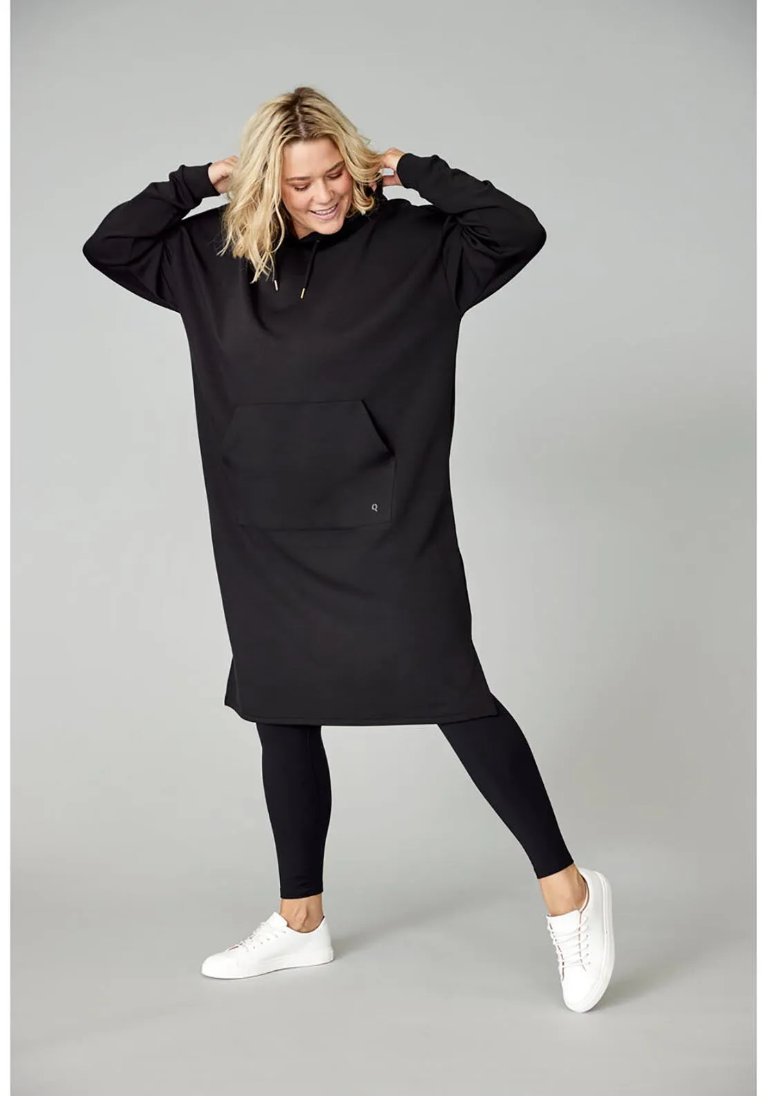 Womenseat Hoodie Dress - Black