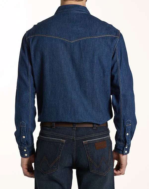 WRANGLER - CLASSIC WESTERN SHIRT - Dark Indigo - Casual Fit