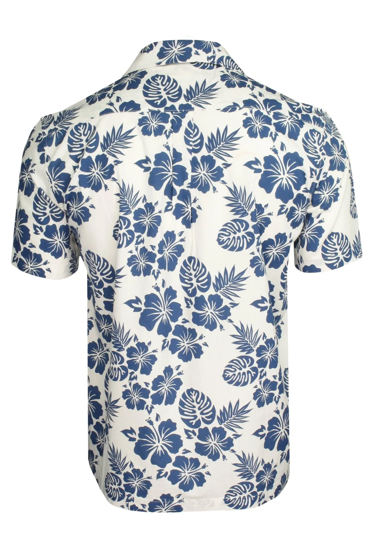 Xact Mens Cuban Collar Hawaiian Shirt - Short Sleeved