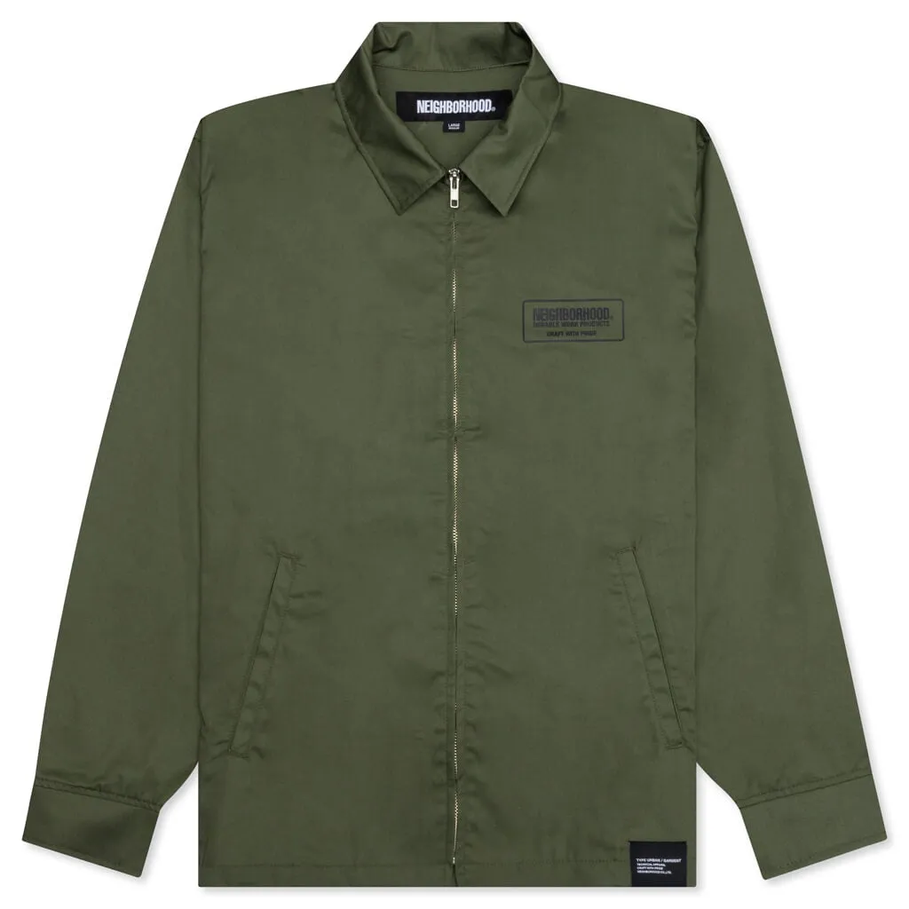 Zip Work Jacket - Olive Drab